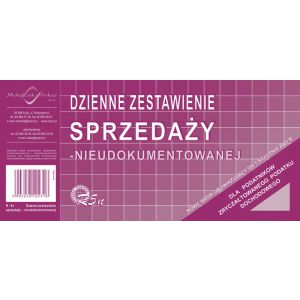 Druk MiP Dzienne Zestawienie Sprzedaży Nieudokumentowanej 1/3 A4/50